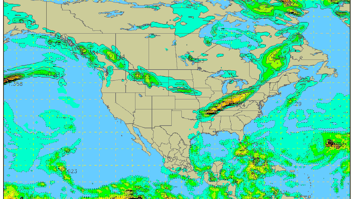 Monday Precip Chances
