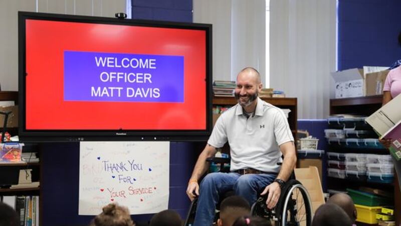 Officer Matt Davis and other members of the Bowling Green Police Department visit local...