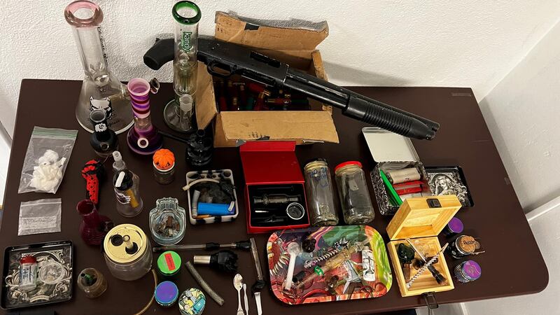 Drugs, gun and paraphernalia found in home