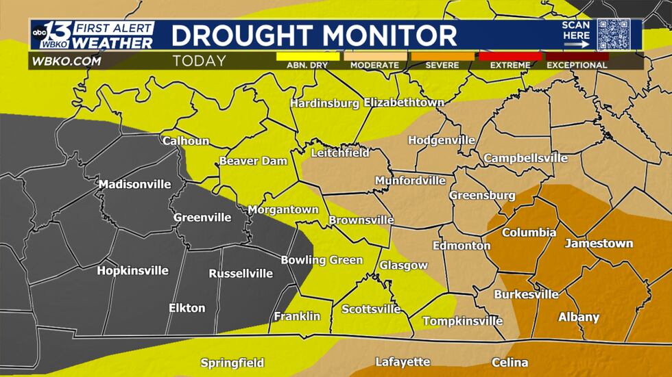 Current drought conditions across the viewing area