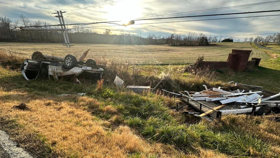 Two people trapped after rollover accident on KY-181 S. in Greenville