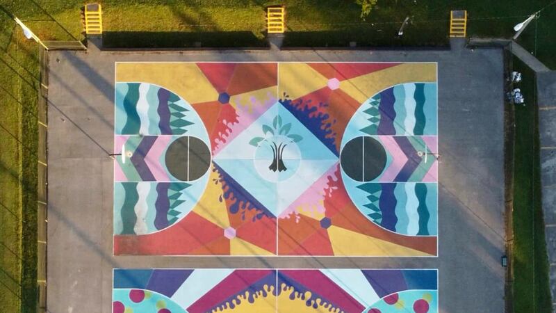 Gorin Park basketball courts have a new look.