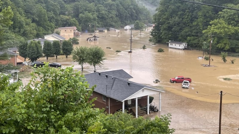 Flooding in Hindman, Ky.