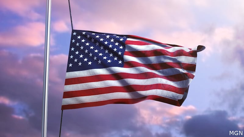 Flag flown at half staff