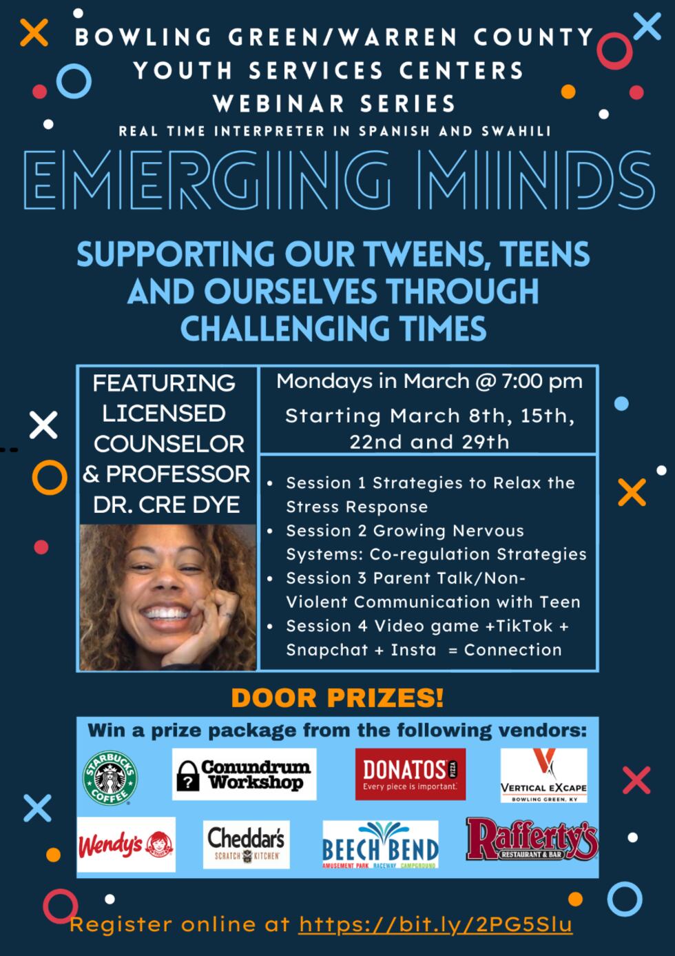 "Emerging Minds" webinar helps tweens and teens with mental health issues.